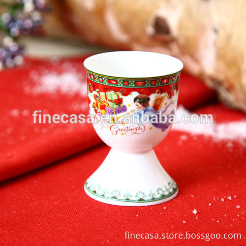 Santa Claus New Bone China Christmas Egg Holder